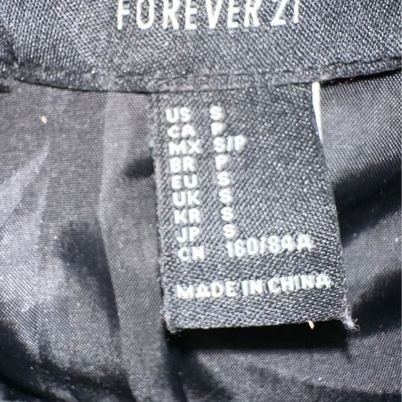 Black Faux Moto Jacket W/Detachable Collar Size Small - Picture 2 of 6